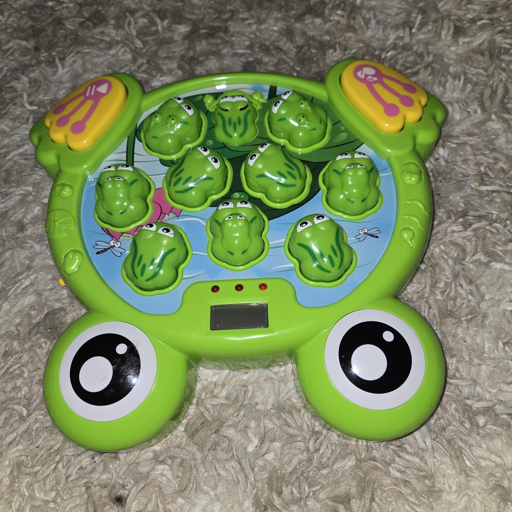 Interactive Green Frog Whack-a-Mole Game